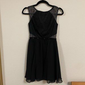 aidan by Aidan Mattox Black Lace Cocktail Dress, Size 0